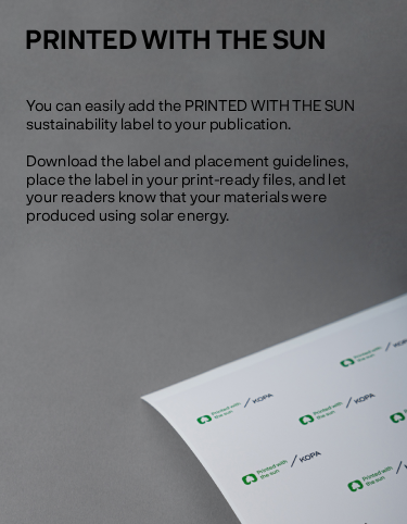 Printed with the sun