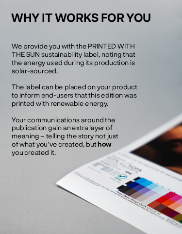 Printed with the sun